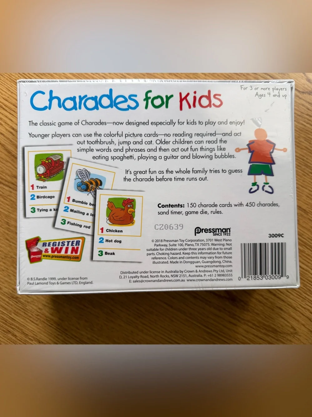 Charades for Kids Engaging Board Game Pressman Toys ages 4 & up new sealed